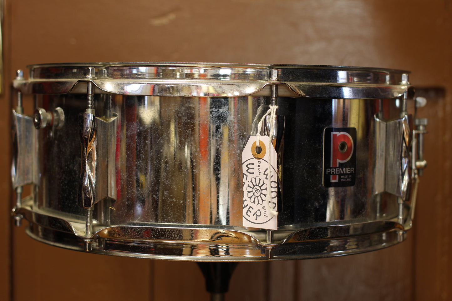 1970's Premier 5"x14" Chrome over Steel Snare Drum