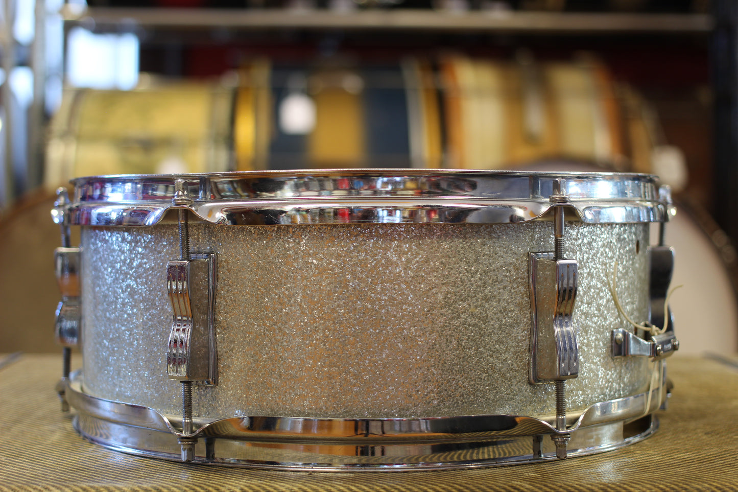 1966 Ludwig 5"x14" Pioneer Snare Drum in Silver Sparkle