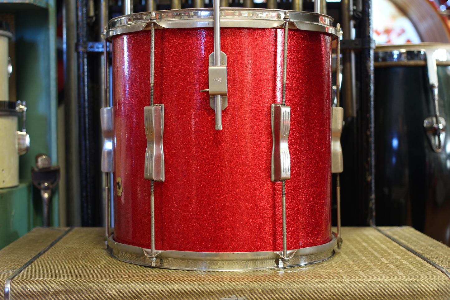 1960's Ludwig Club Date in Red Sparkle 14x20 14x14 8x12