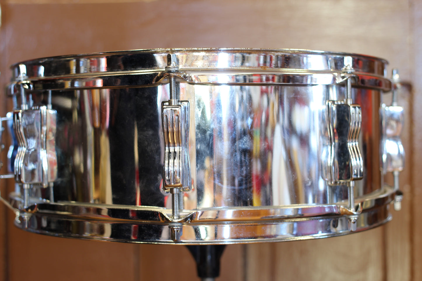 1980's Ludwig 5"x14" L-600 Snare Drum in Mirror Chrome
