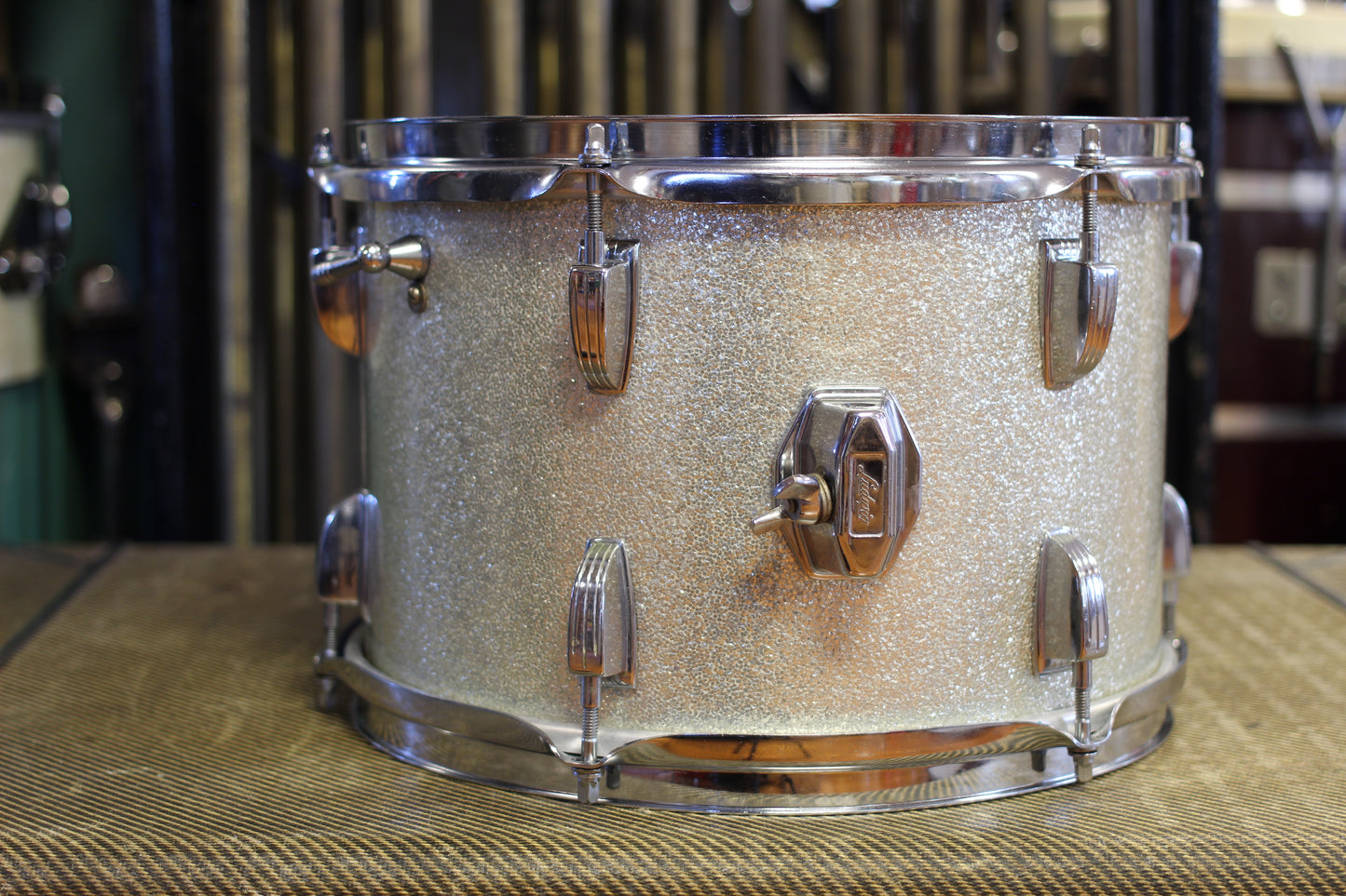 1960's Ludwig Downbeat in Silver Sparkle 14x20 14x14 8x12