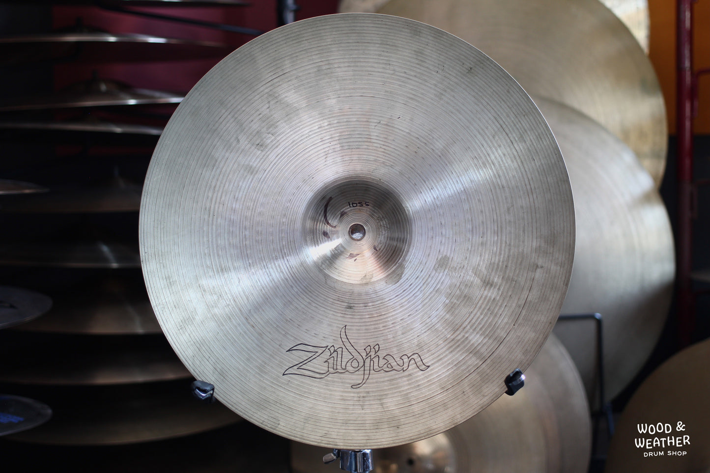 1970s A. Zildjian 16" "Hollow Stamp" Thin Crash Cymbal 1055g