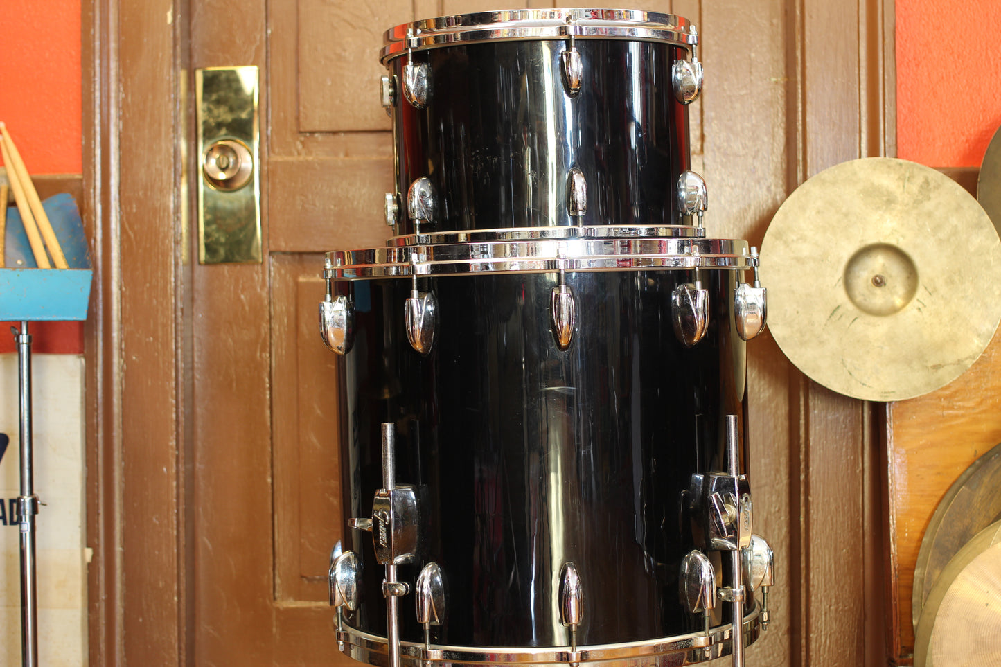 1970's Gretsch in Black Nitron 14x24 16x18 16x16 9x13 8x12