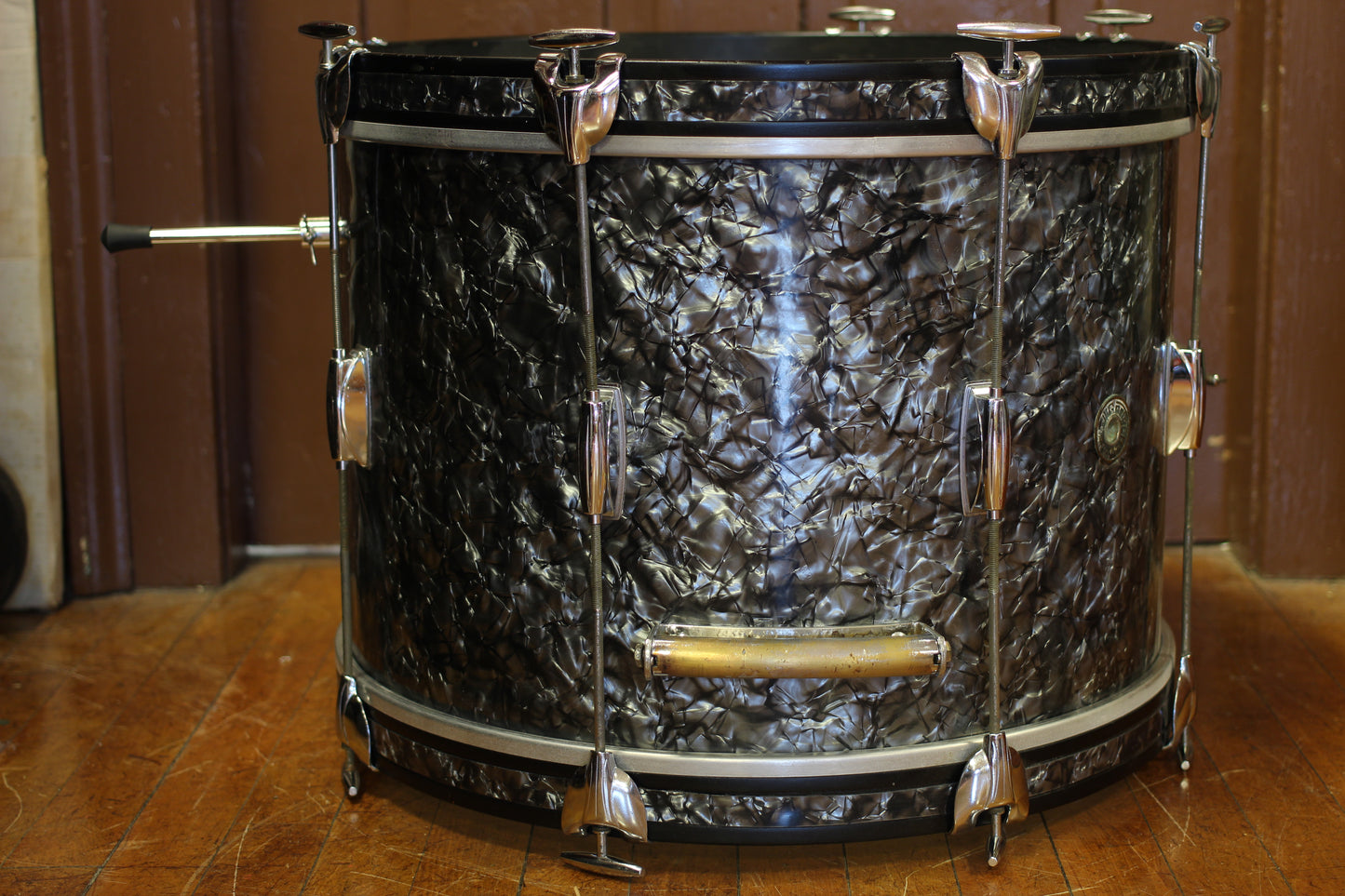 1960's Gretsch Playboy outfit in Black Diamond Pearl 14x20 14x14 8x12