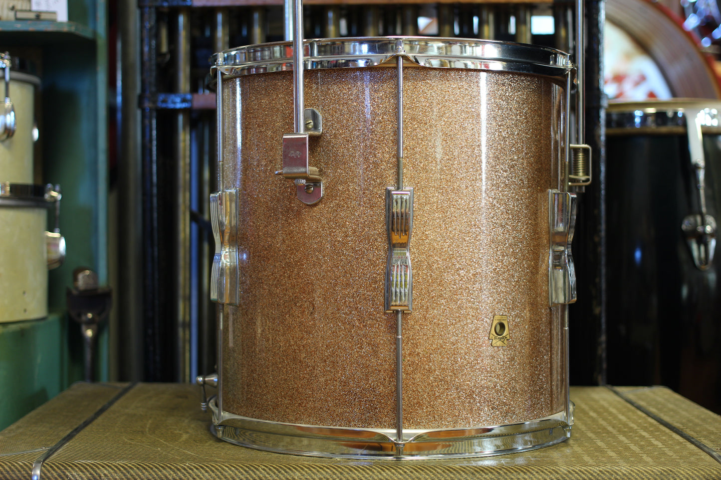 1960's Ludwig Downbeat in Champagne Sparkle 14x20 14x14 8x12