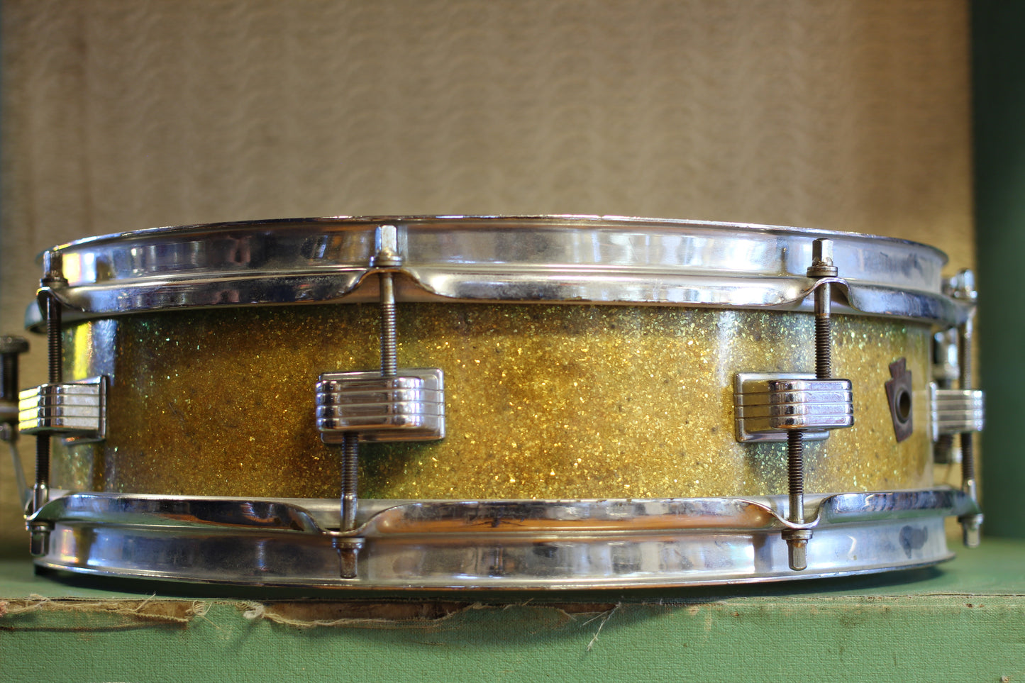 1950's WFL 4"x14" Compacto Snare Drum in Sparkling Green Pearl