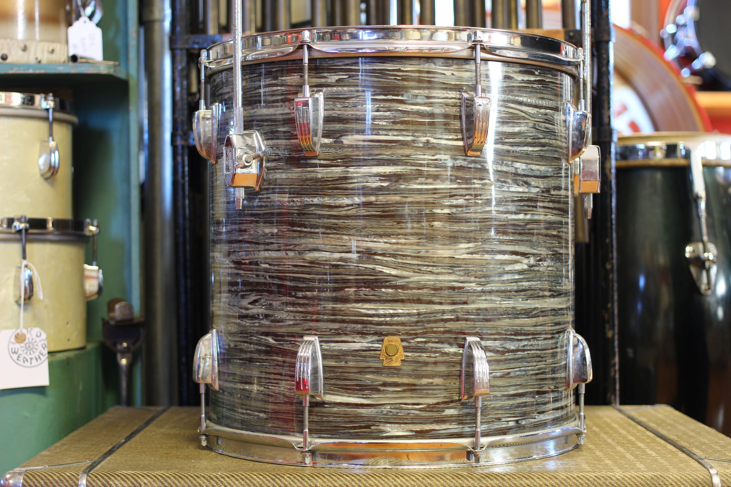 1960's Ludwig Hollywood in Oyster Blue Pearl 14x22 16x16 8x12