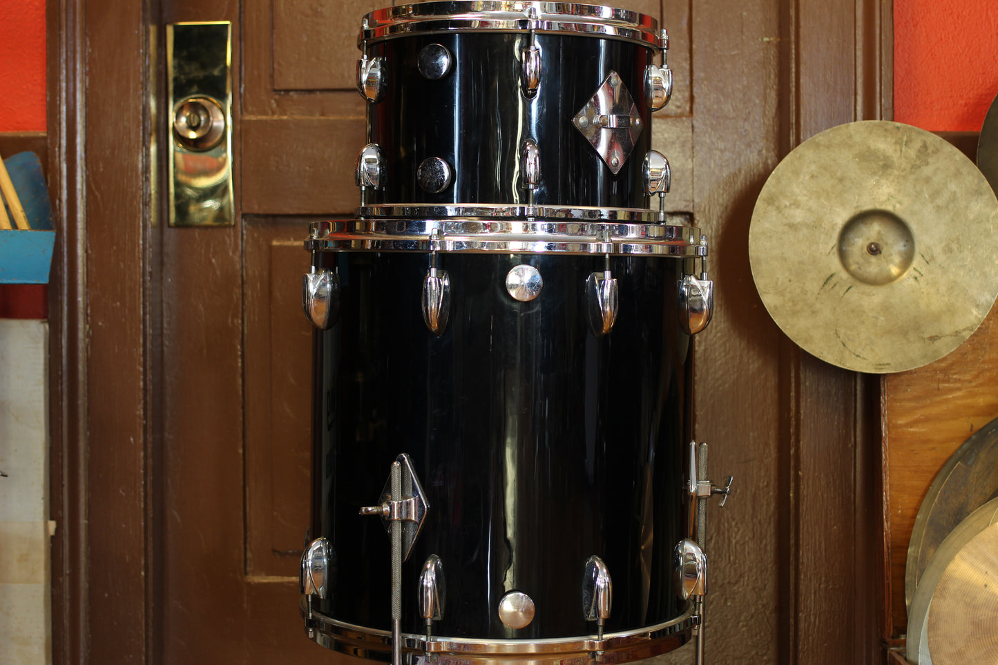1970's Gretsch in Black Nitron 14x24 16x18 16x16 9x13 8x12
