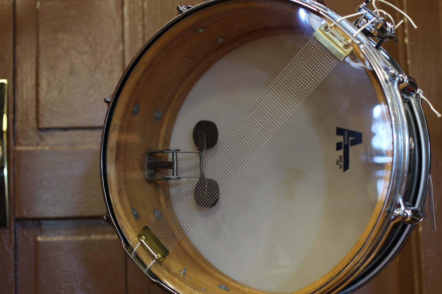 1960's Slingerland Radioking 5.5"x14" Solid Shell Snare Drum in Black Diamond Pearl