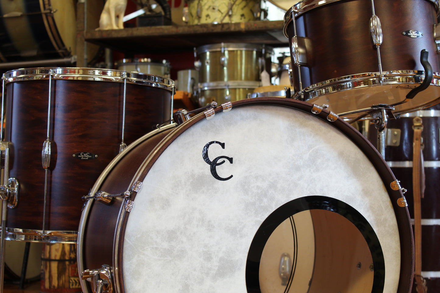 C&C Drum Company Player Date II in Walnut 14x22 15x16 8x13