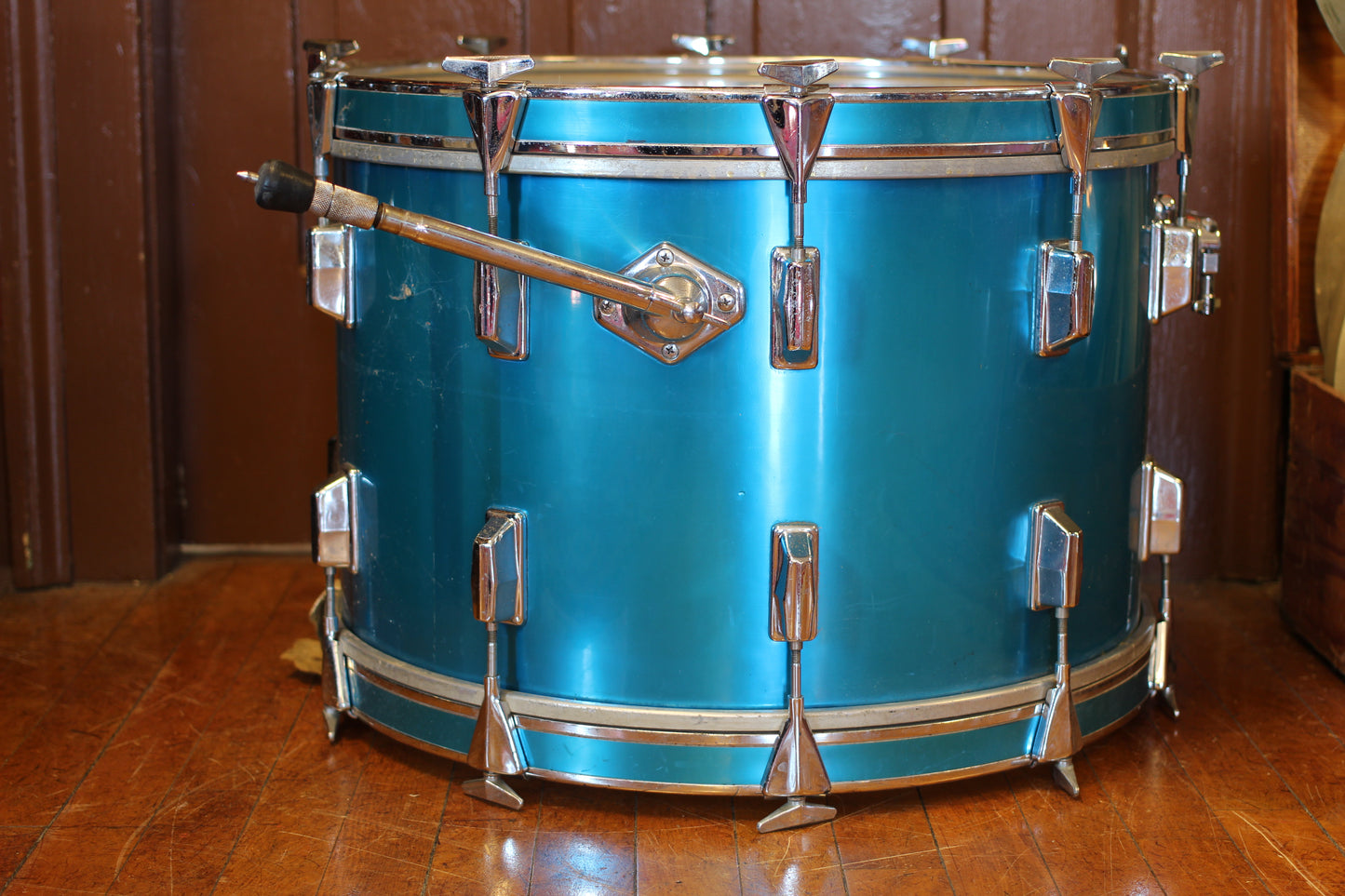 1980's Pearl Professional Wood-Fiberglass in Blue Flash 14x22 16x16 9x13 8x12