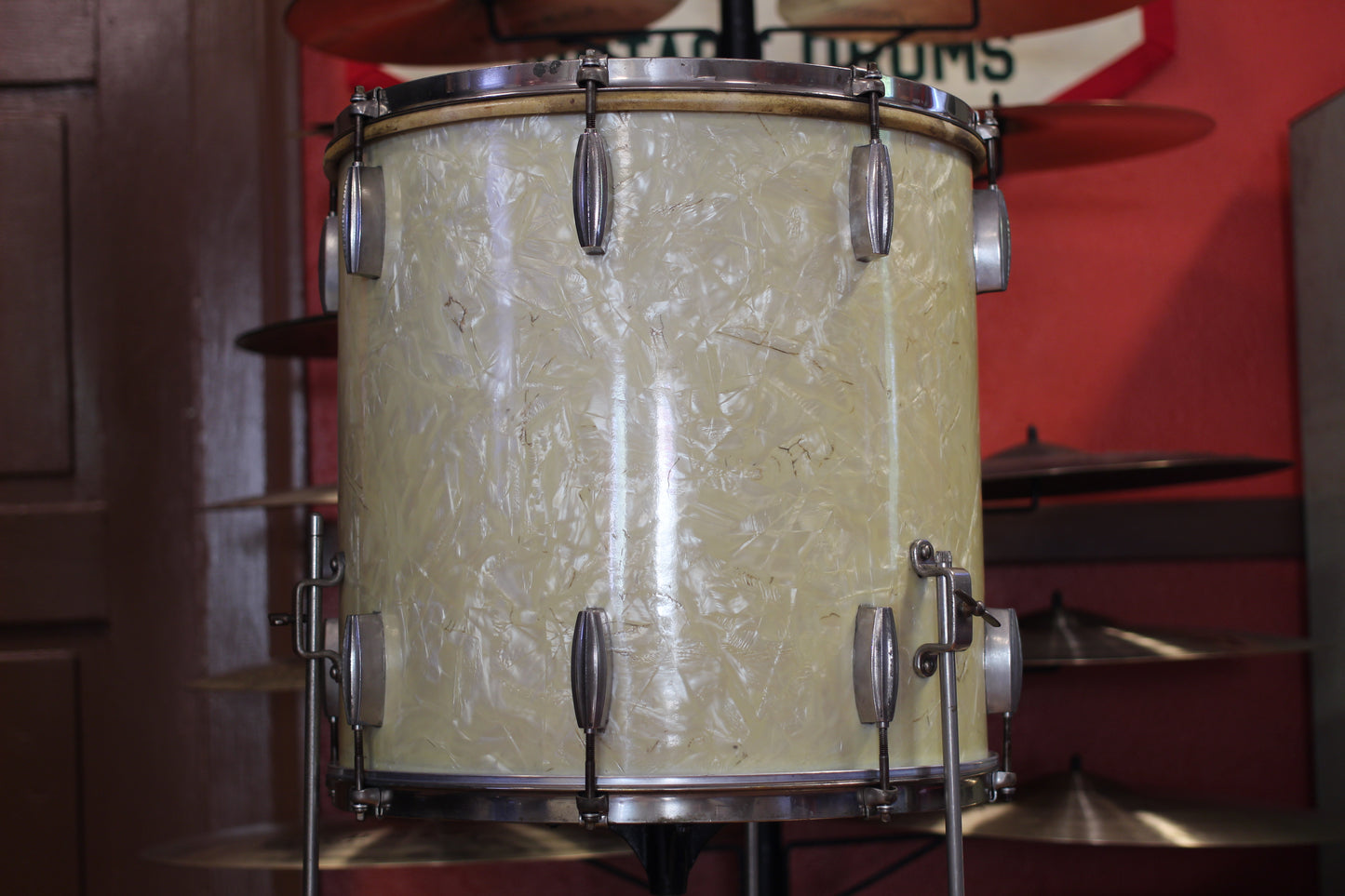 1940's Slingerland Radioking Gene Krupa Deluxe in Marine Pearl 14x26 16x16 9x13