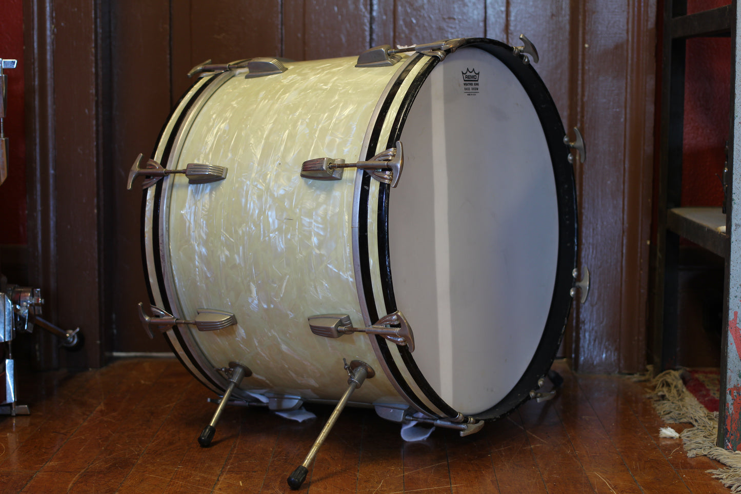 1940's WFL Bass Drum 14"x20" in White Marine Pearl