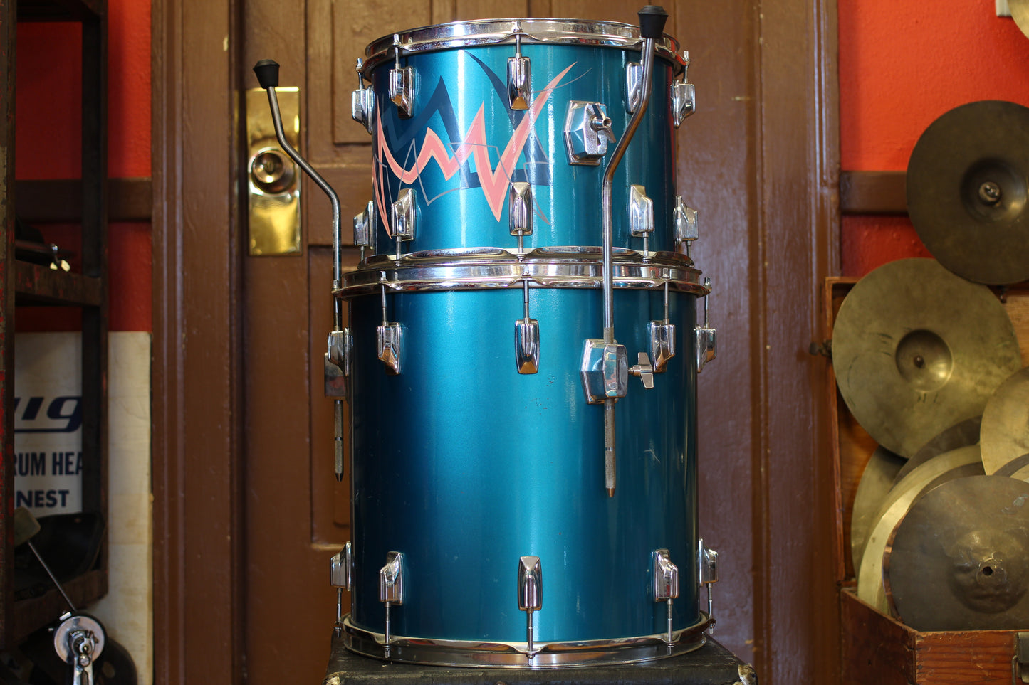 1980's Tama Superstar in Electric Blue 16x22 16x16 10x14 9x13 8x12