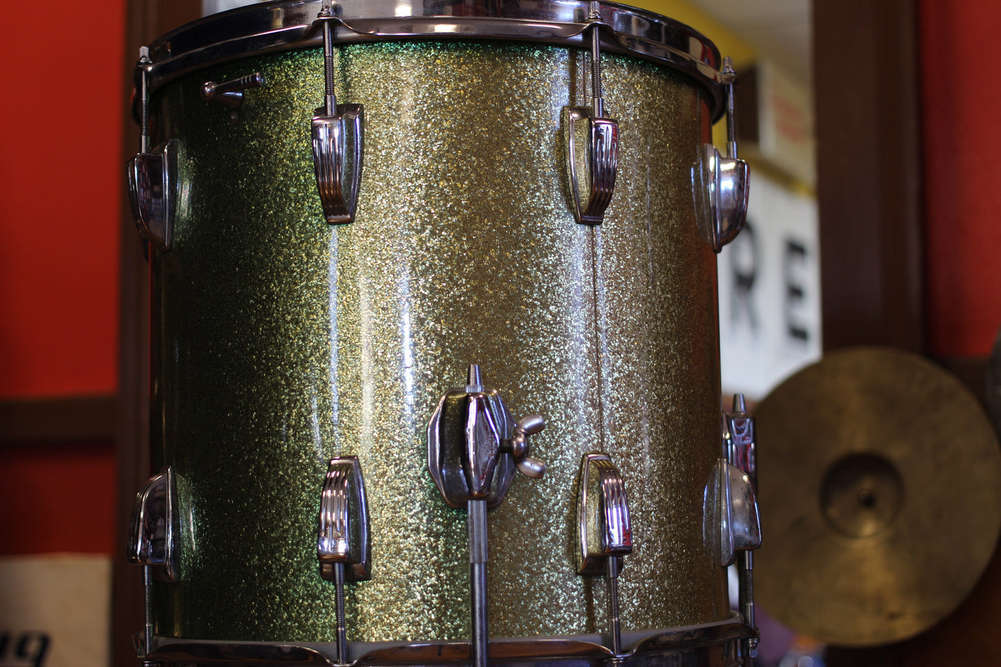 1960's Ludwig Jazzette in Green Sparkle 12x18 14x14 8x12