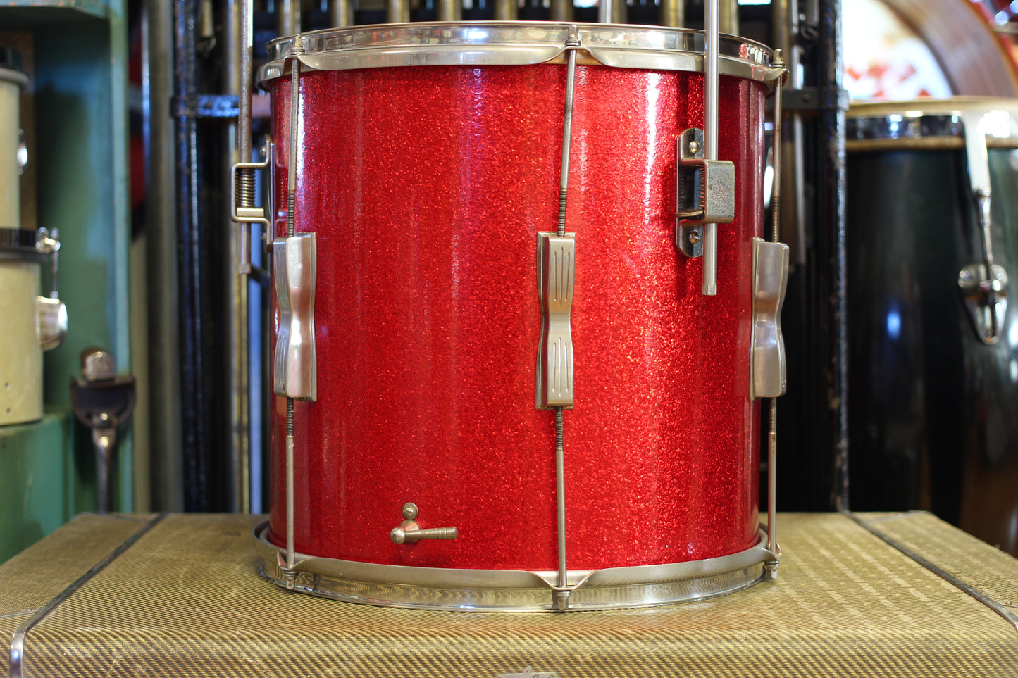1960's Ludwig Club Date in Red Sparkle 14x20 14x14 8x12