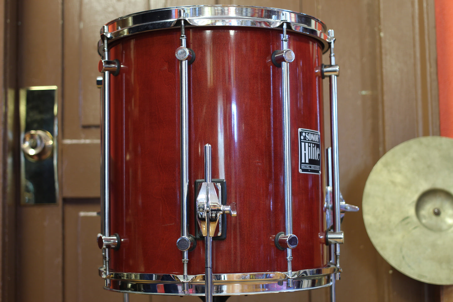 1990's Sonor Hilite in Red Maple 15x18 15x14 10x12 9x10
