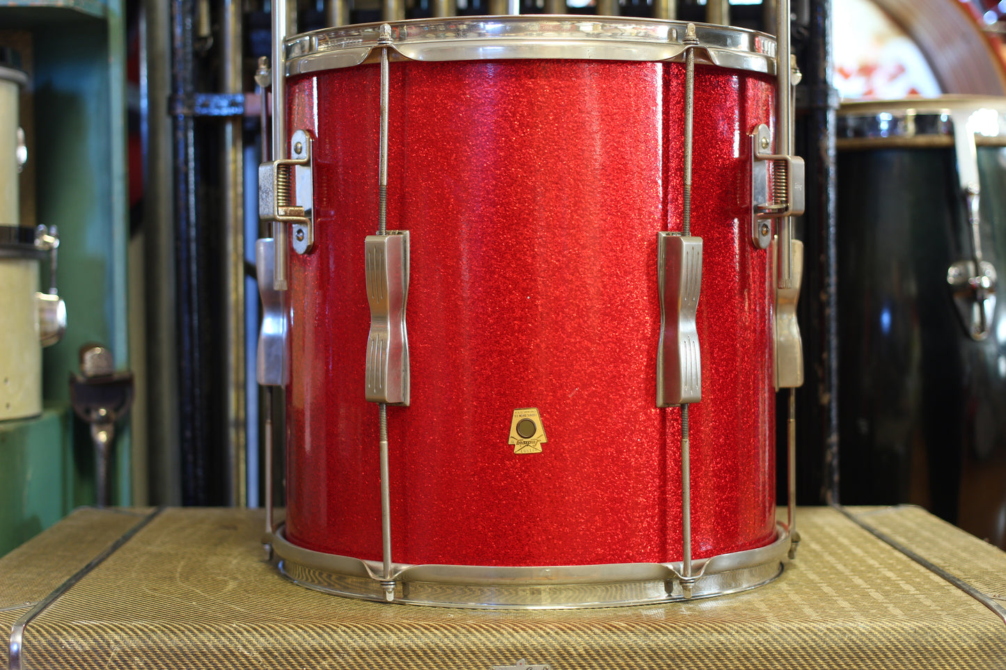 1960's Ludwig Club Date in Red Sparkle 14x20 14x14 8x12
