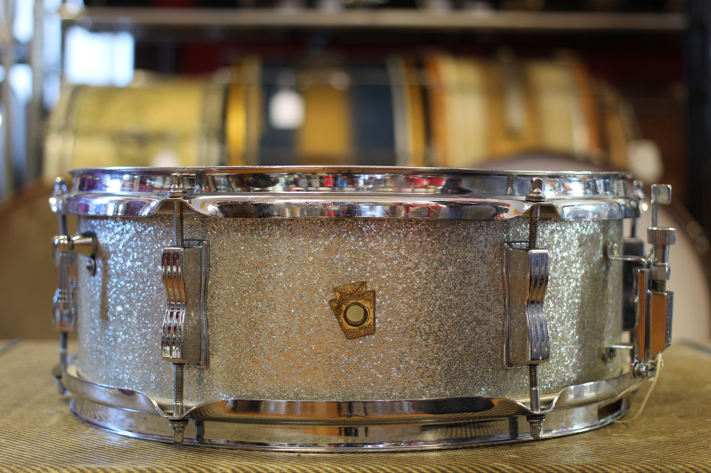 1966 Ludwig 5"x14" Pioneer Snare Drum in Silver Sparkle