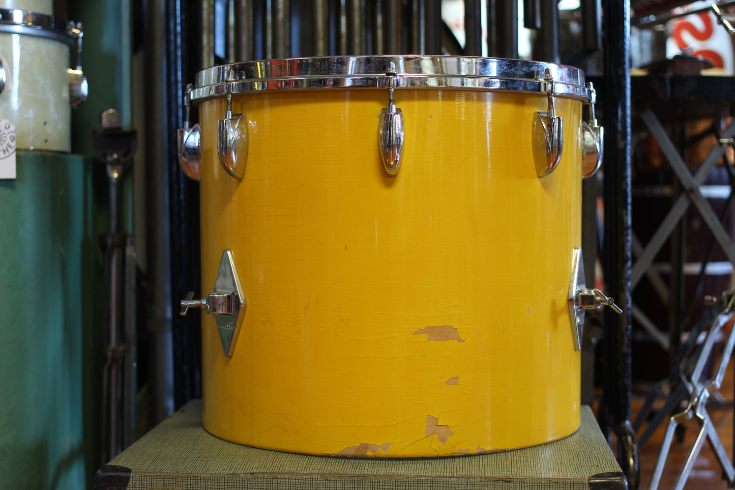 1970's Gretsch Recording outfit in Yellow Nitron Lacquer 14x22 14x16 9x13 8x12
