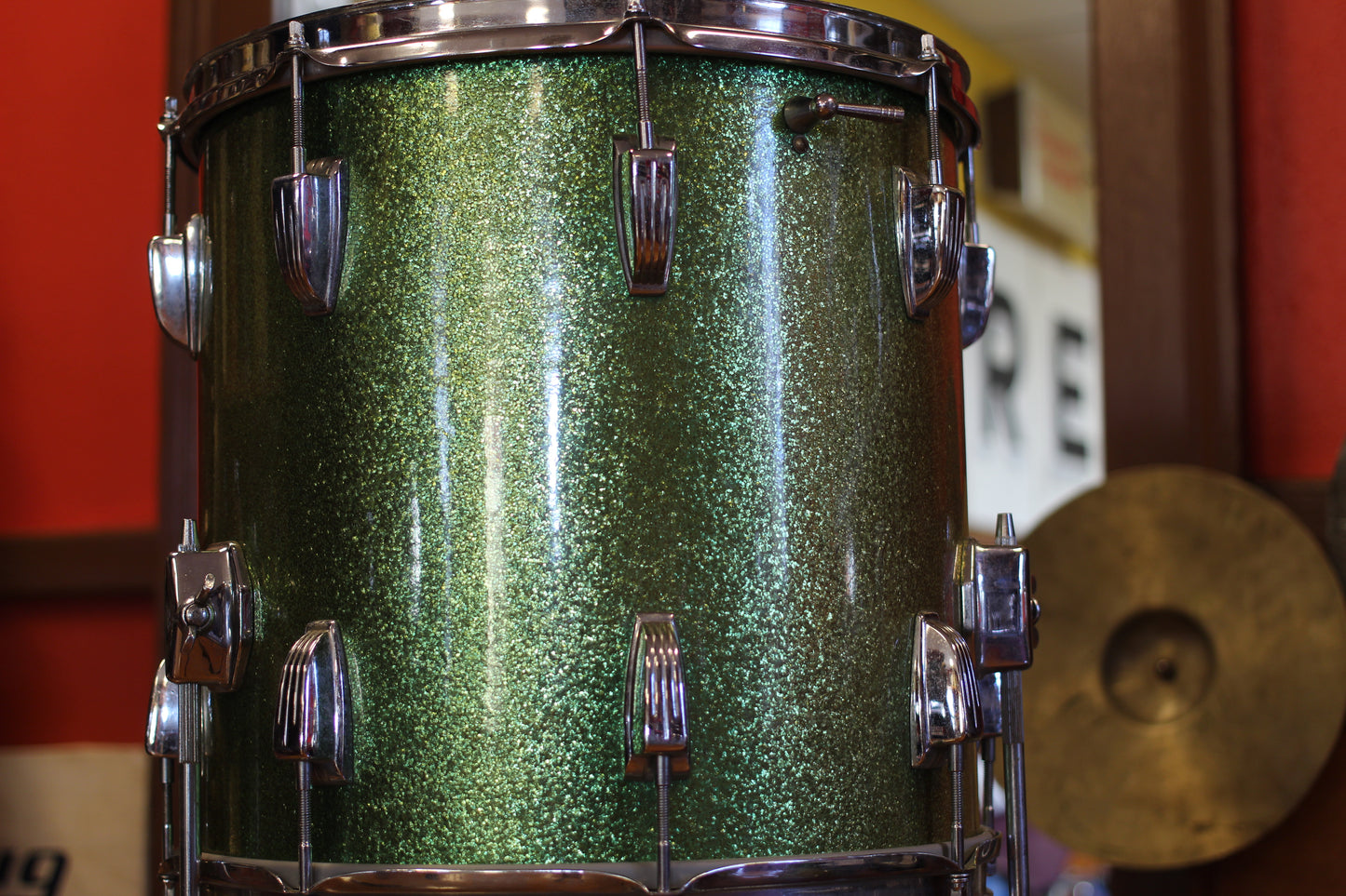 1960's Ludwig Jazzette in Green Sparkle 12x18 14x14 8x12