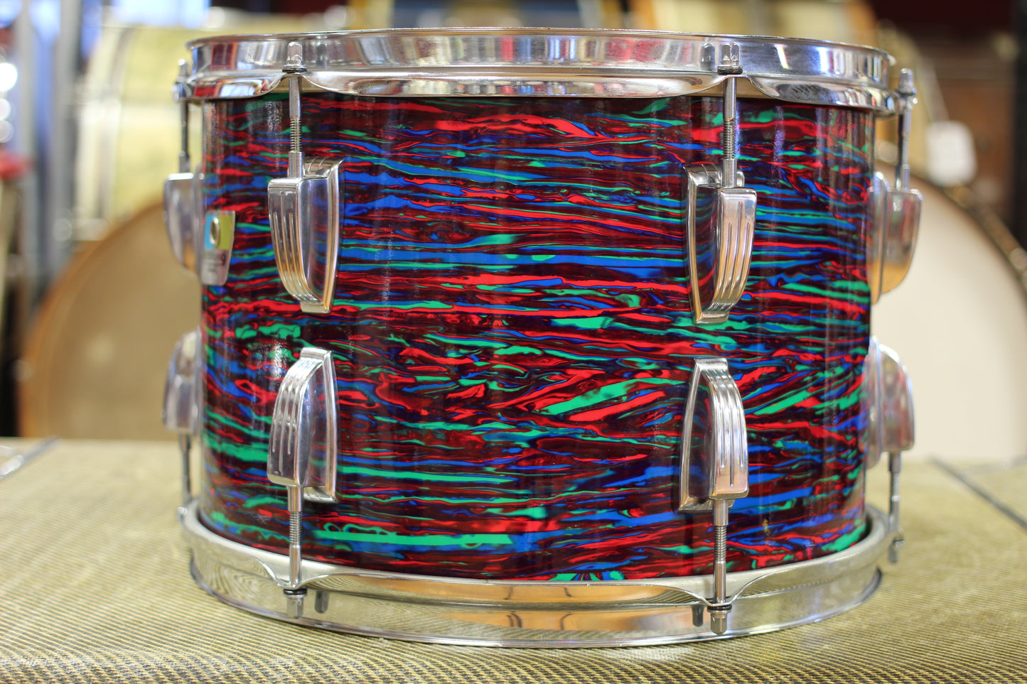 1976 Ludwig Super Classic in Psychedelic Red 14x22 16x16 9x13