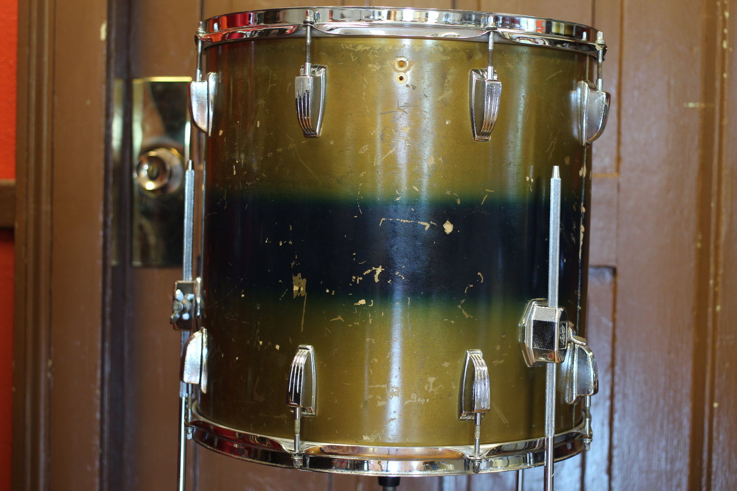 1960/70's Ludwig Deluxe Classic in Gold & Blue Duco 14x24 16x16 9x13