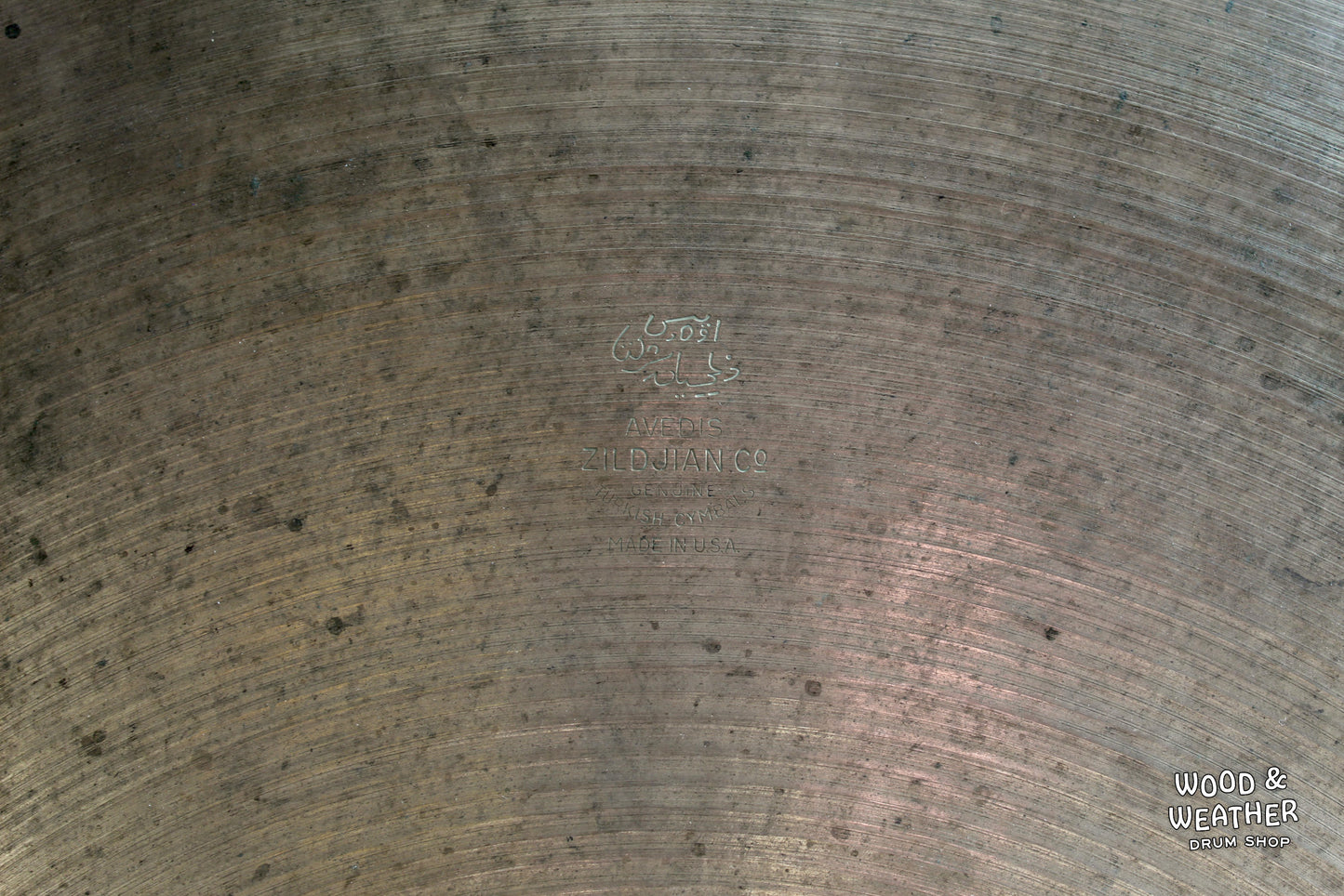1950s A. Zildjian 22" Small Stamp Ride Cymbal w/ Rivets 2600g