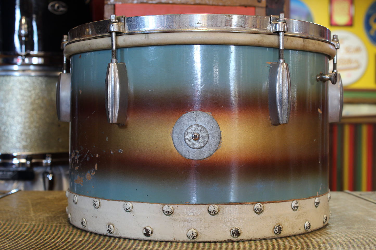 1930's Slingerland 9x13 Tom Tom in Tri Tone Duco