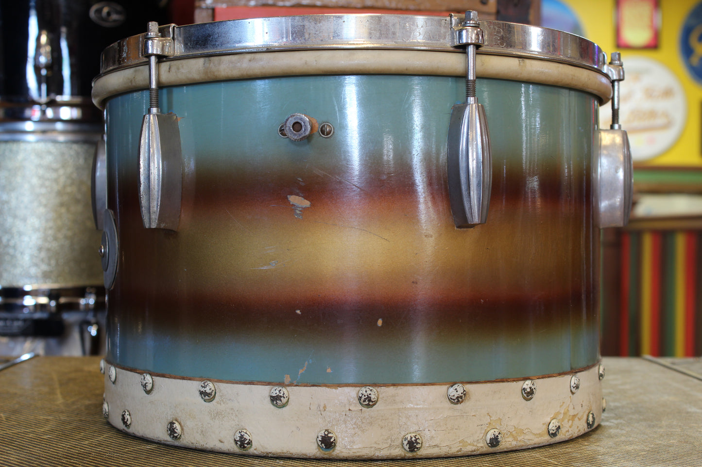 1930's Slingerland 9x13 Tom Tom in Tri Tone Duco