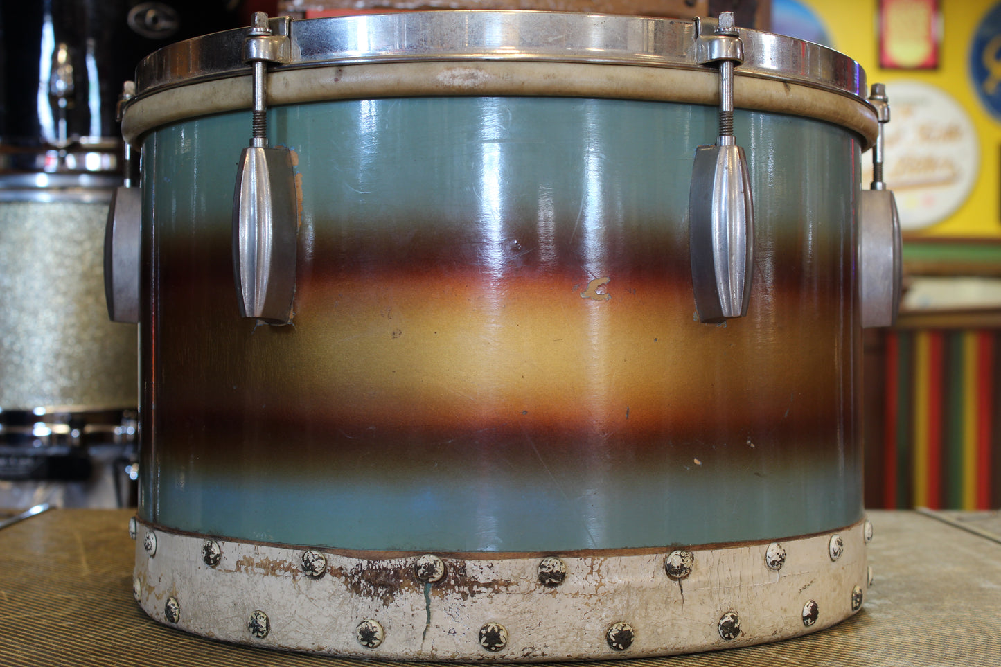 1930's Slingerland 9x13 Tom Tom in Tri Tone Duco