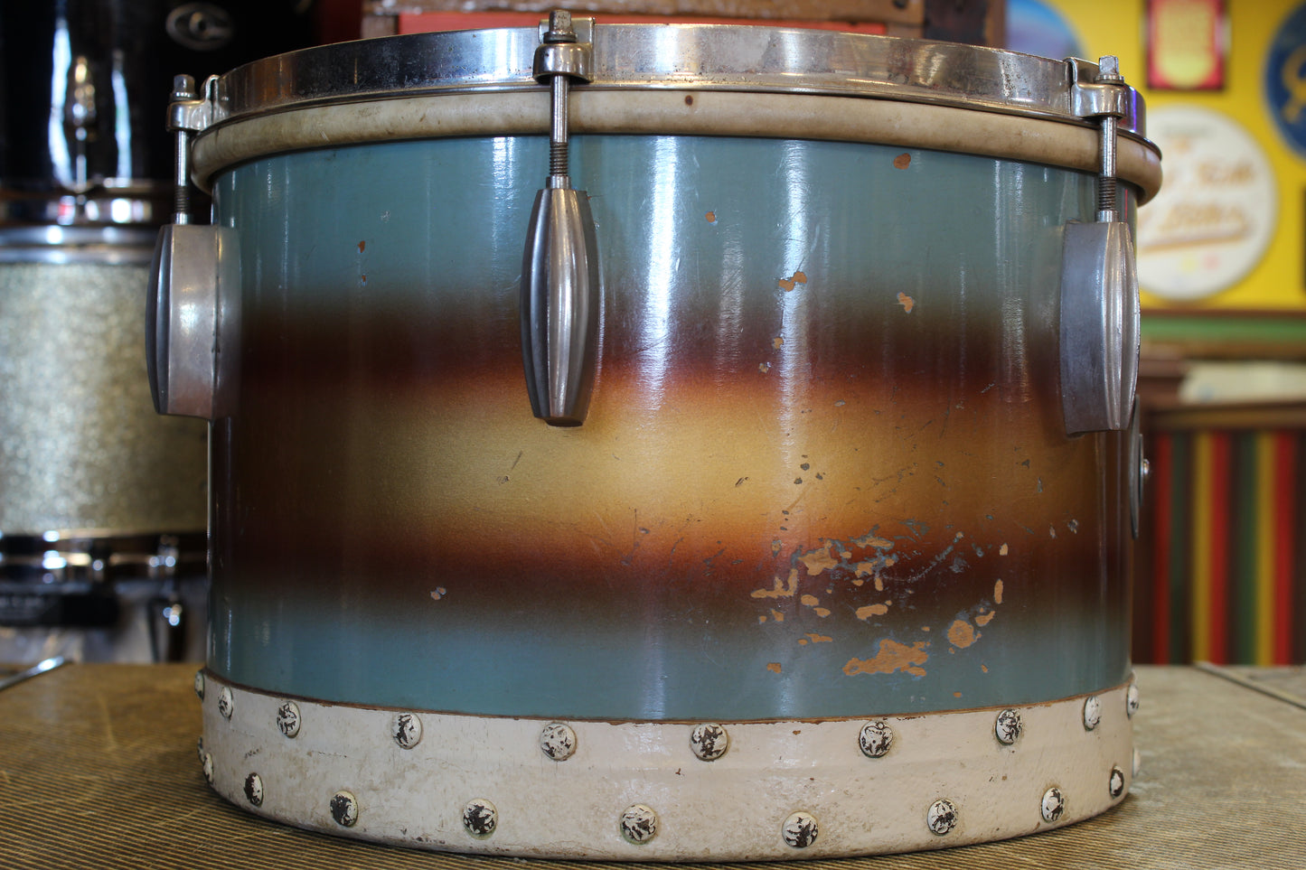 1930's Slingerland 9x13 Tom Tom in Tri Tone Duco