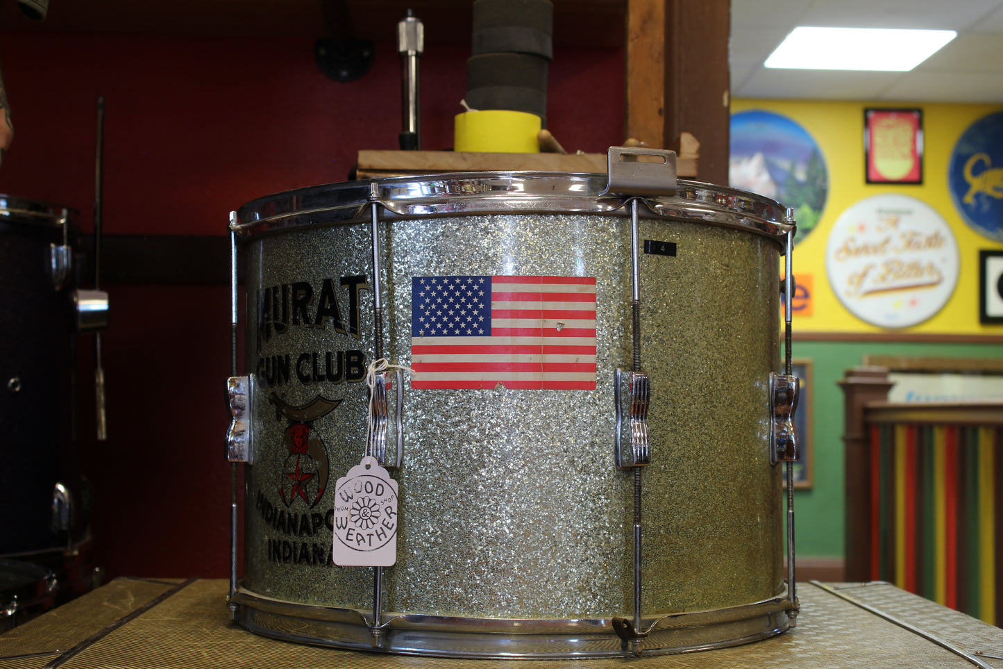 1950's WFL 12x17 Tenor Drum in Silver Flash