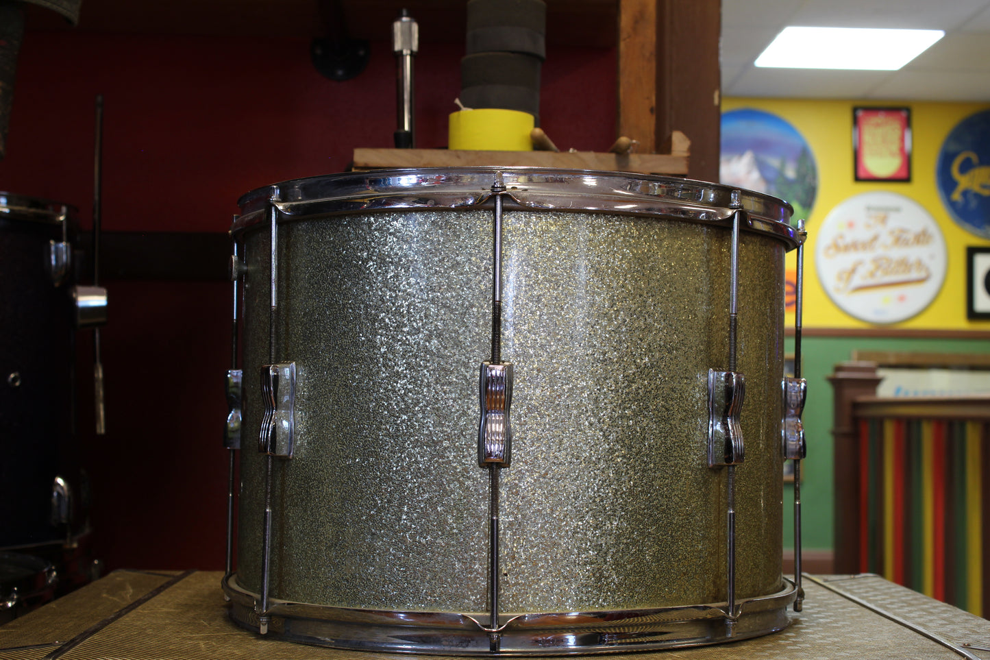 1950's WFL 12x17 Tenor Drum in Silver Flash