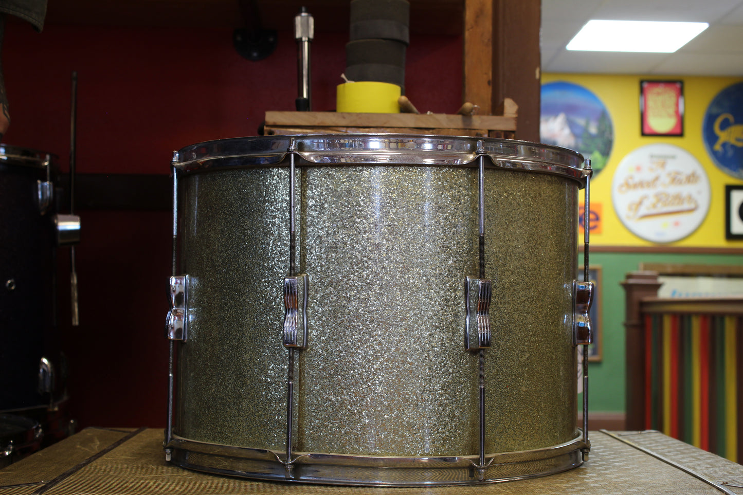 1950's WFL 12x17 Tenor Drum in Silver Flash