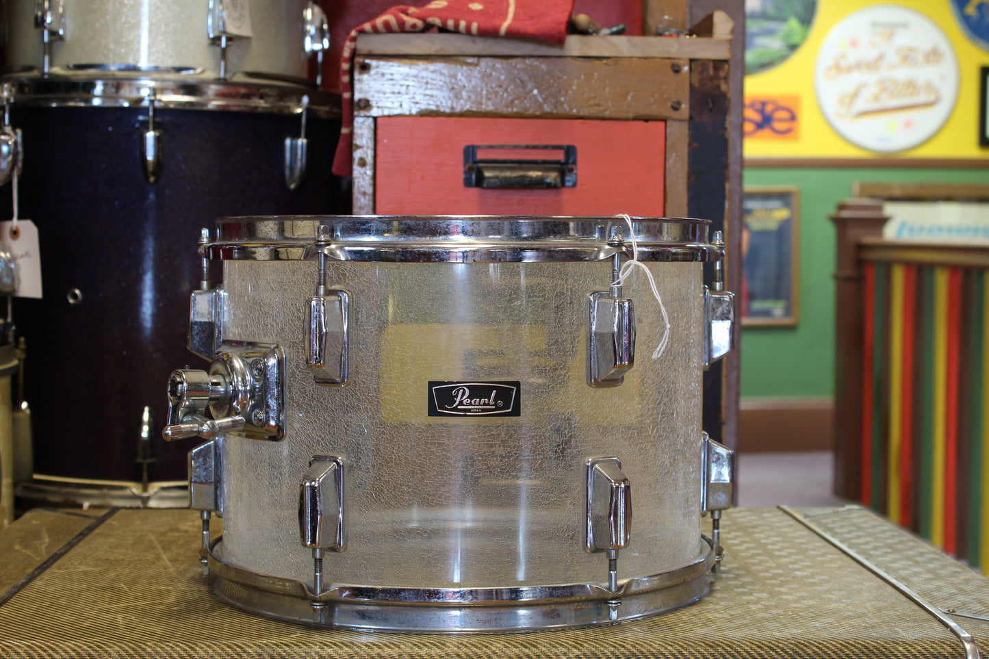 1970's Pearl 9x13 Tom Tom Acrylic
