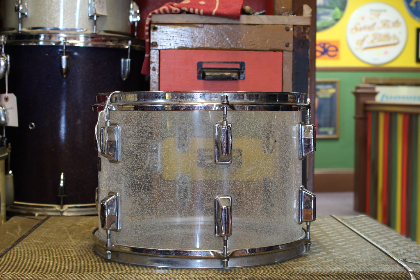 1970's Pearl 9x13 Tom Tom Acrylic