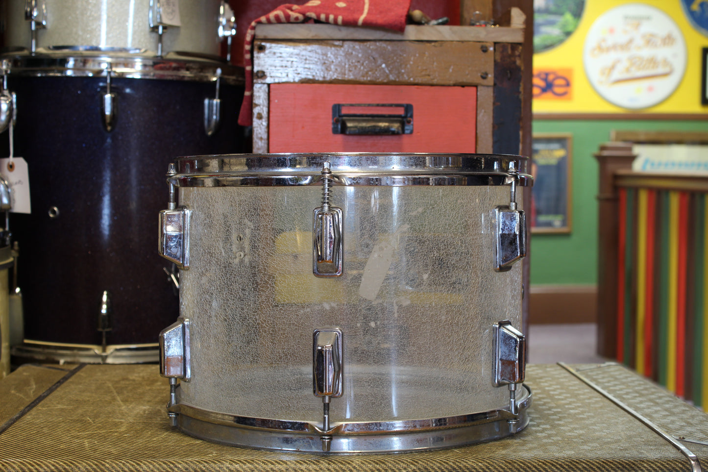 1970's Pearl 9x13 Tom Tom Acrylic