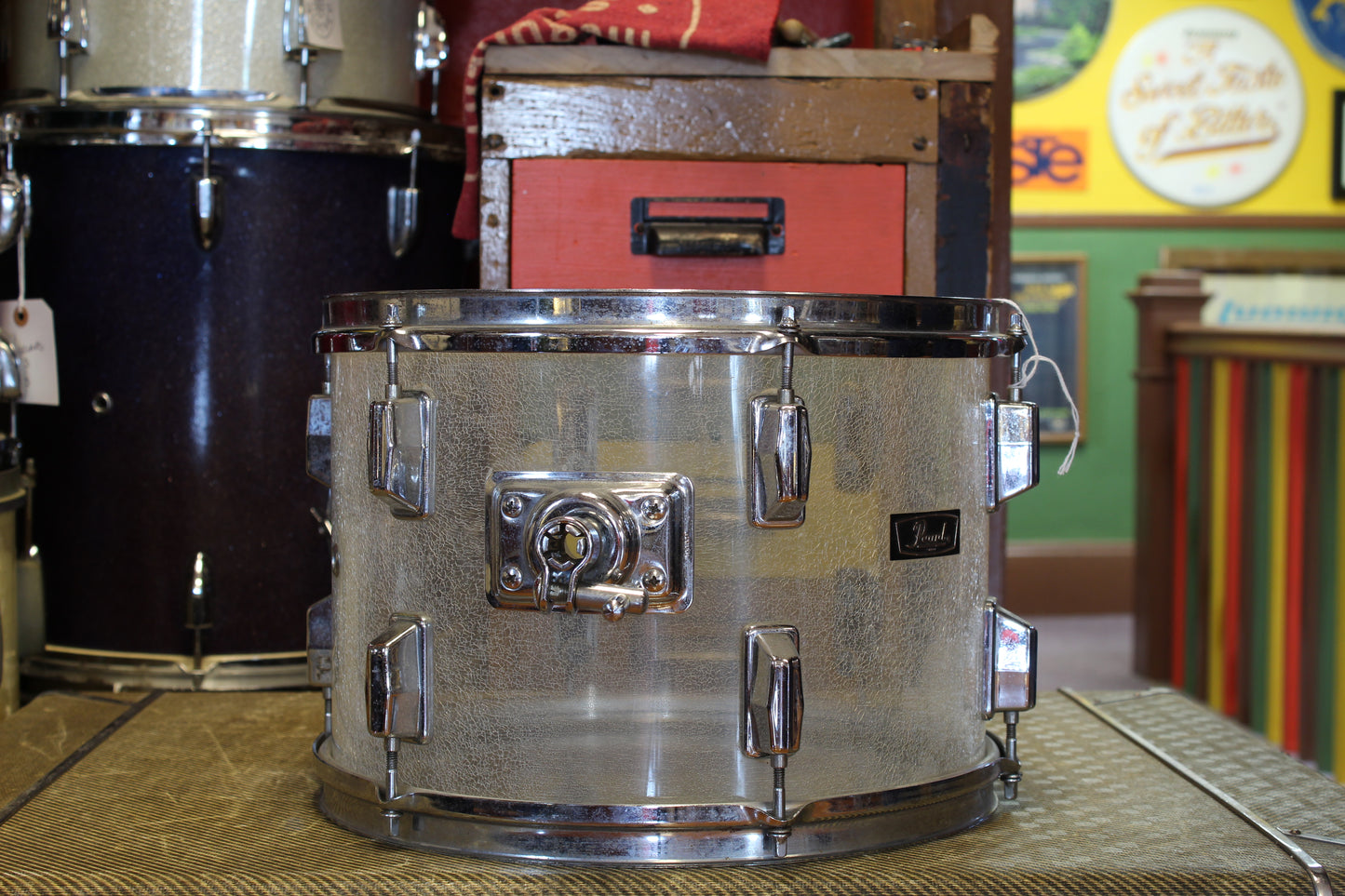 1970's Pearl 9x13 Tom Tom Acrylic