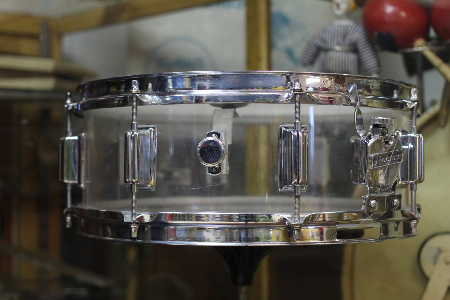 1970's Rogers Powertone 5"x14" in Clear Acrylic