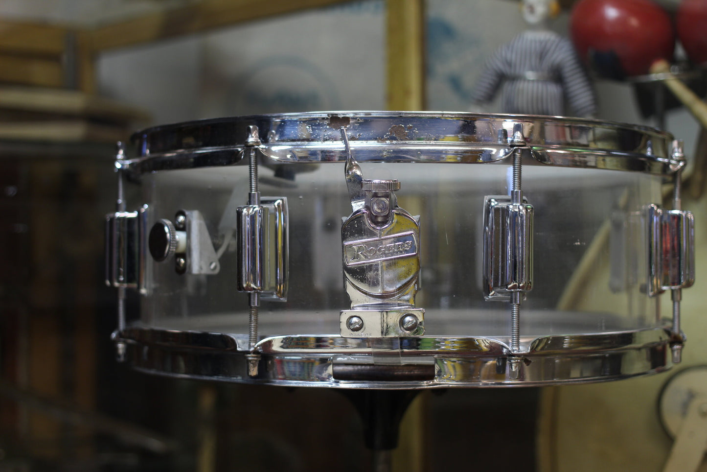 1970's Rogers Powertone 5"x14" in Clear Acrylic