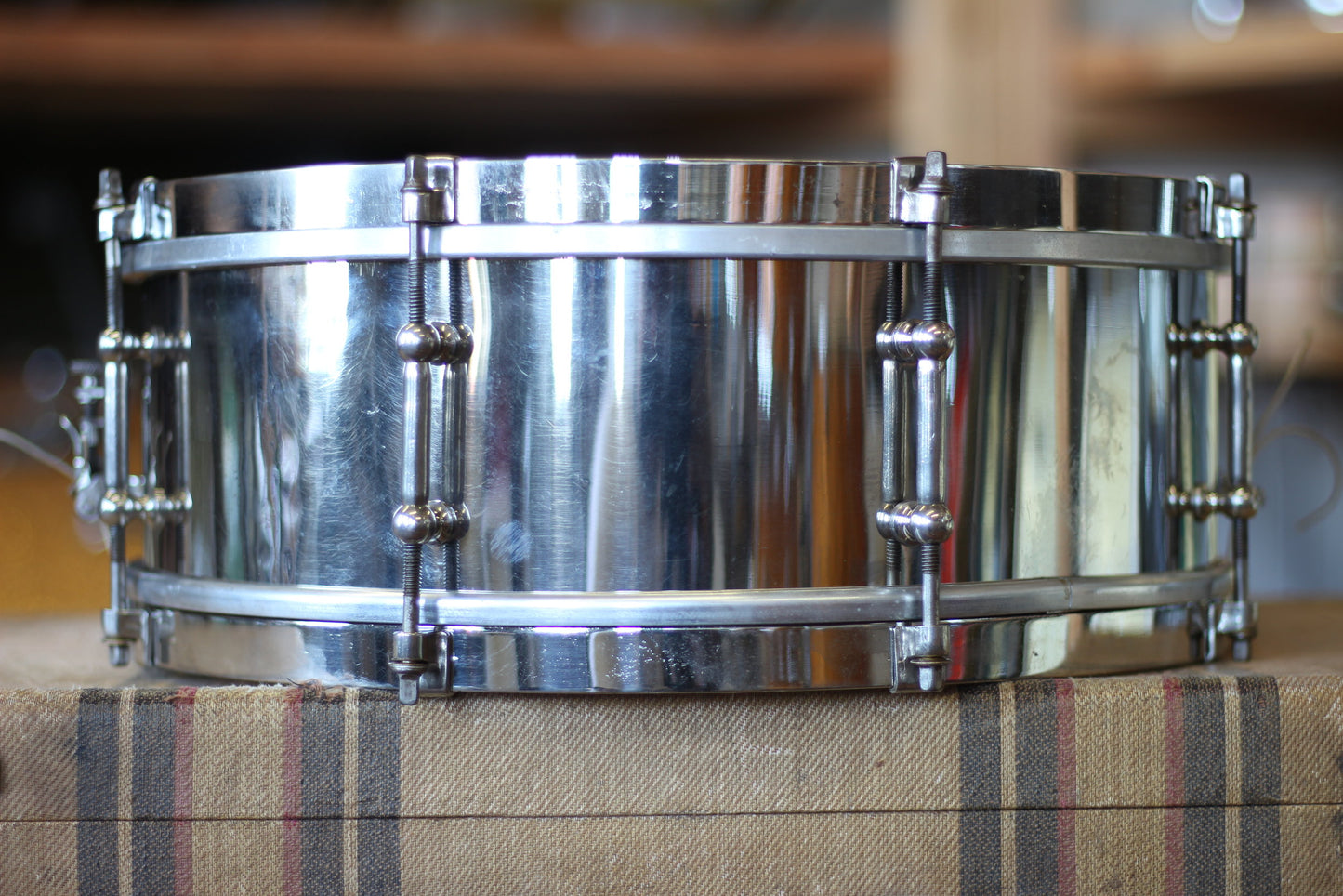 1920's Leedy Nickel over Brass 5"x14" Snare Drum