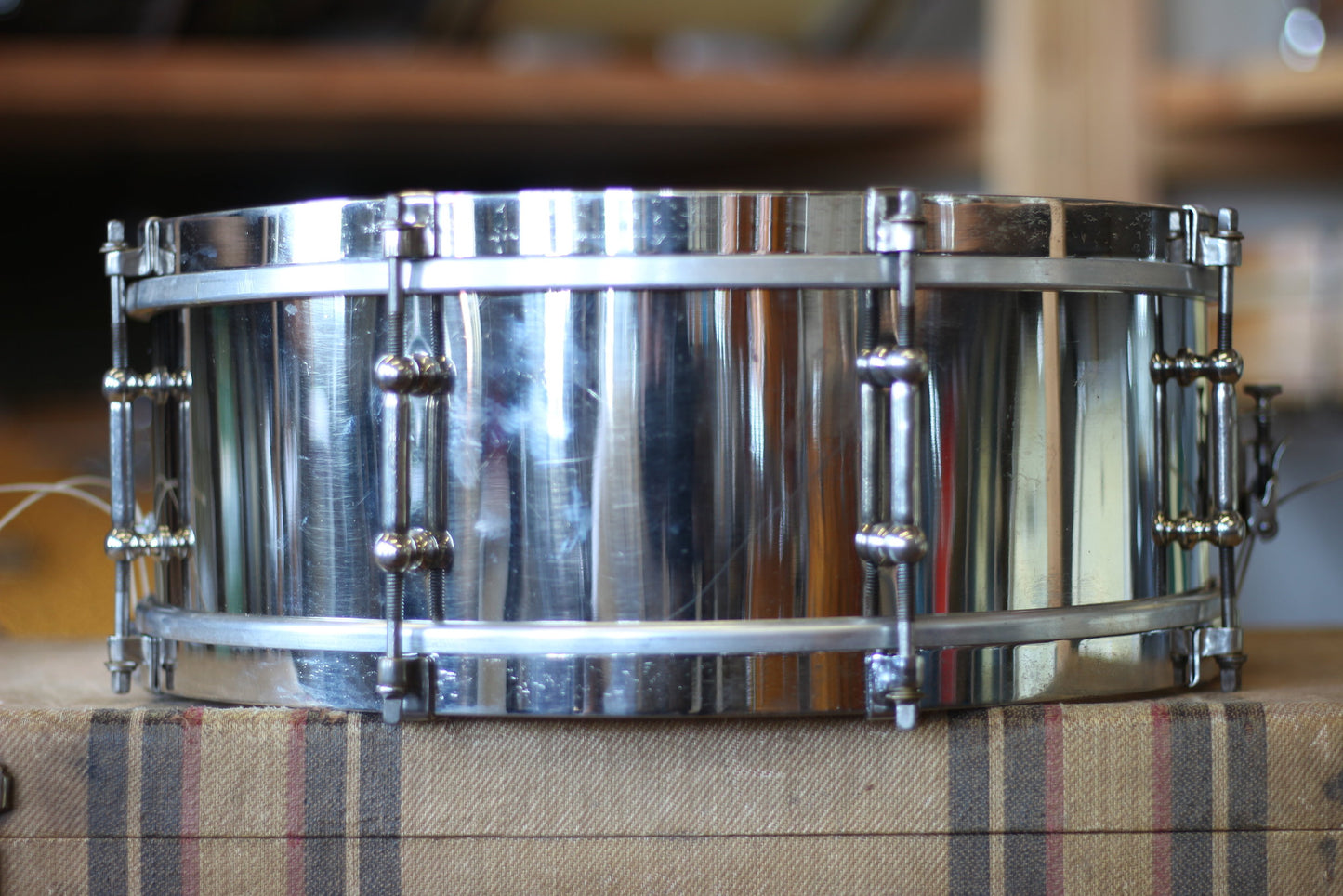 1920's Leedy Nickel over Brass 5"x14" Snare Drum