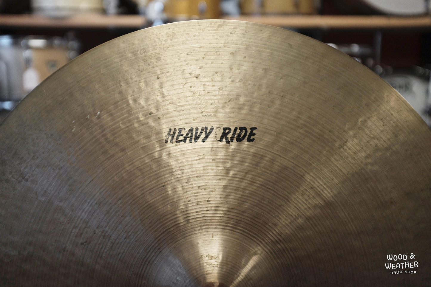 1980s Sabian 22" HH Heavy Ride Cymbal 3650g
