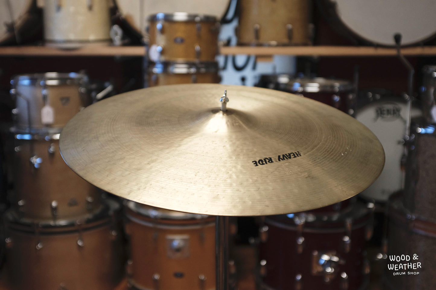 1980s Sabian 22" HH Heavy Ride Cymbal 3650g