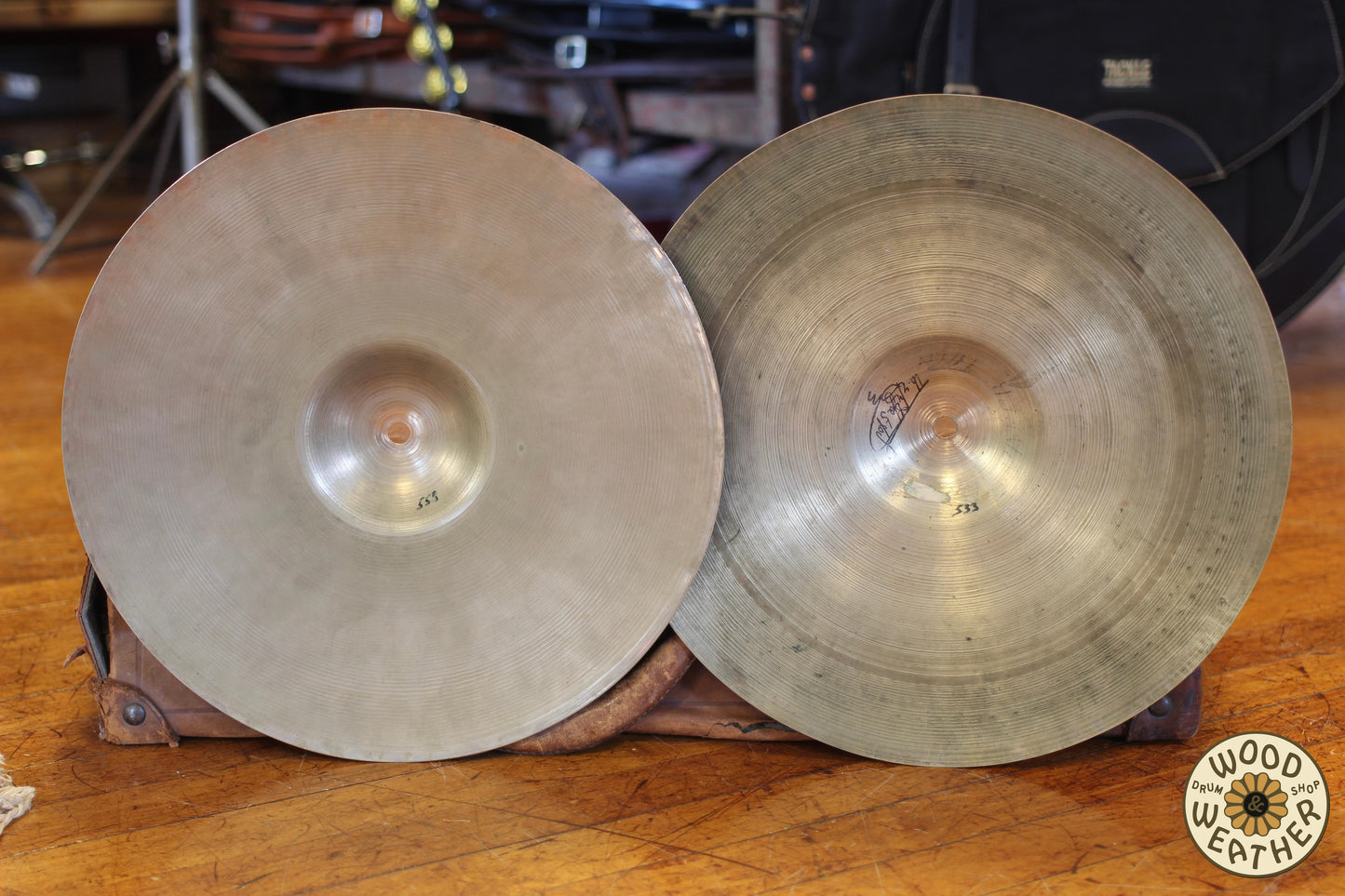 1930s A. Zildjian 14" Hi-Hat Cymbals 535/555g