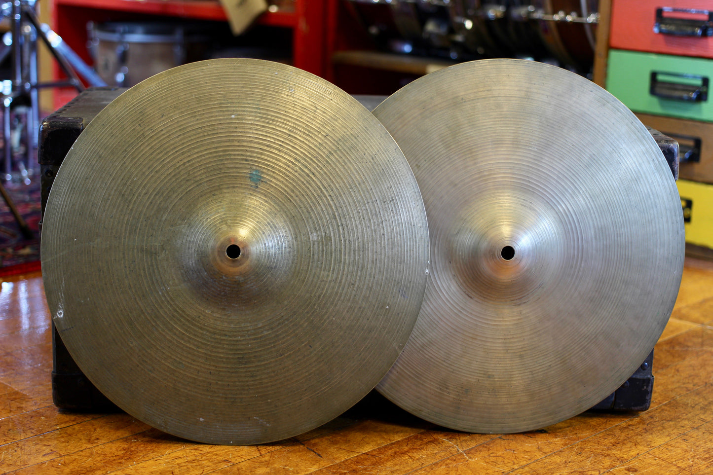 1960s A. Zildjian 14" Hi-Hat Cymbals 885/1245g
