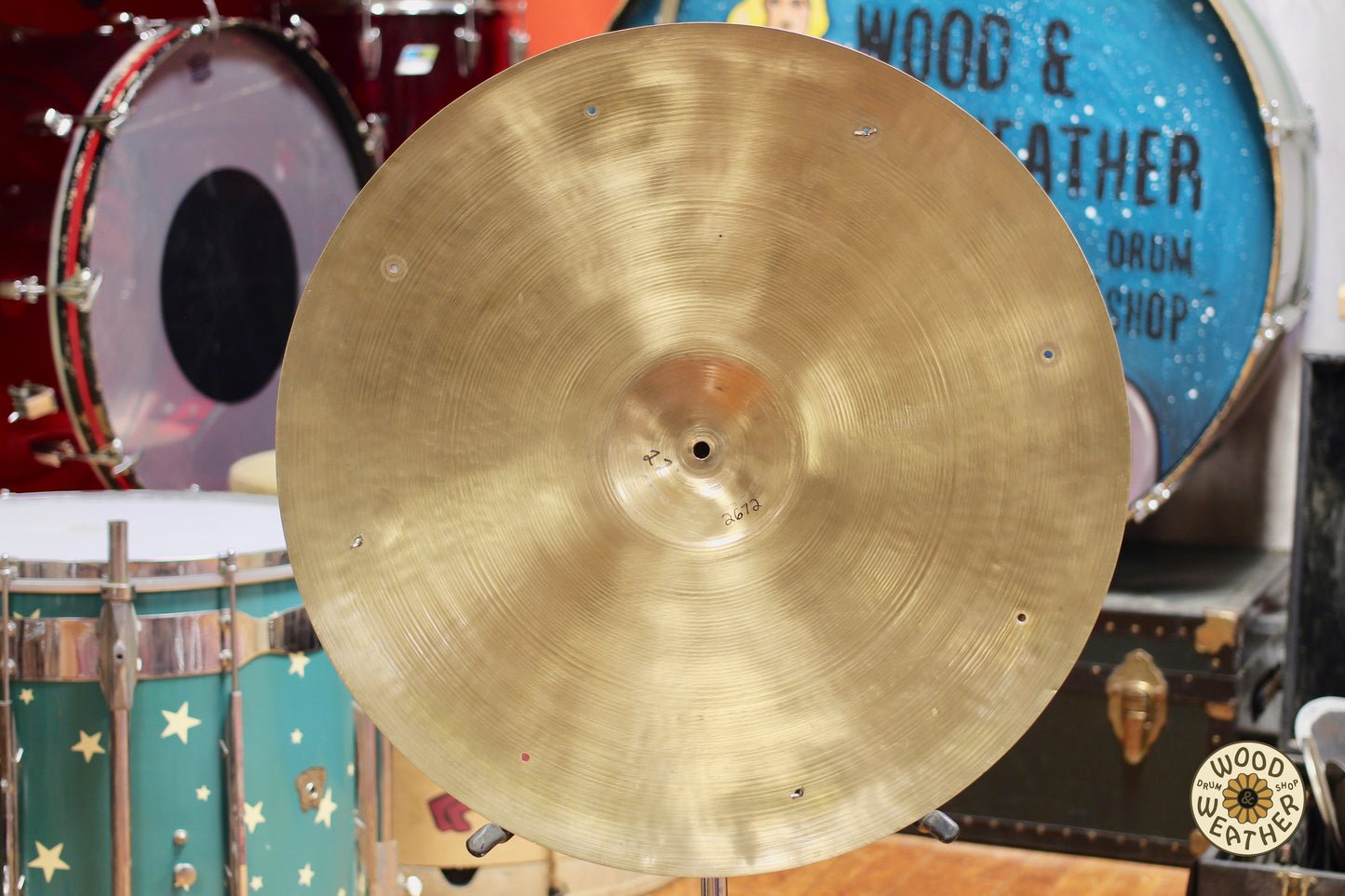 1950s A. Zildjian 22" Ride Cymbal 2672g