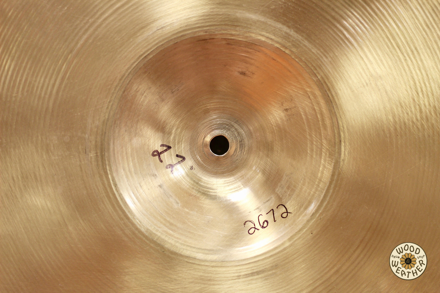 1950s A. Zildjian 22" Ride Cymbal 2672g