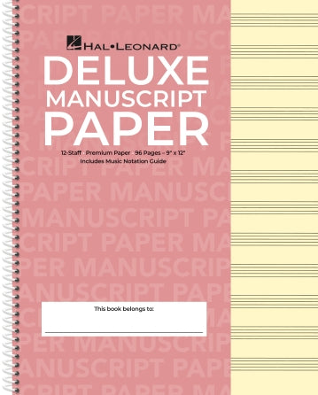 Hal Leonard Deluxe Wirebound Premium Manuscript Paper (Pink Cover)